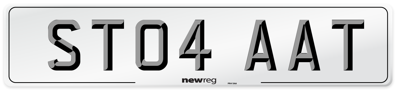 ST04 AAT Number Plate from New Reg